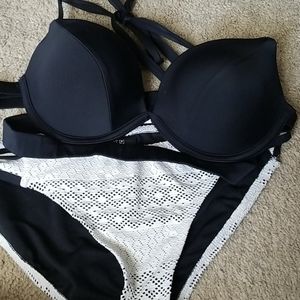 White and Black bikini bottom